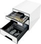 Preview: LEITZ Schubladenbox WOW Cube A4 5252-10-01 weiss/schwarz, 4 Schubladen