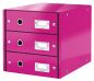 Preview: LEITZ Schubladenset Click & Store A4 60480023 pink 3 Schubladen