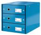 Preview: LEITZ Schubladenset Click & Store A4 60480036 blau 3 Schubladen