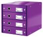 Preview: LEITZ Schubladenset Click&Store A4 6049-00-62 violett 4-Schubladen