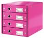 Preview: LEITZ Schubladenset Click & Store A4 60490023 pink 4 Schubladen