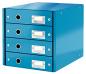 Preview: LEITZ Schubladenset Click & Store A4 60490036 blau 4 Schubladen