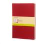 Preview: MOLESKINE Notizheft Cahier XL 25x19cm 931090 blanko, rot 3 Stück