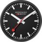 Preview: MONDAINE Wanduhr 250mm A990.64SBB schwarz/weiss