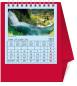 Preview: NOVOS Tischkalender Natura 2024 997014 rot, 1M/S, 11.5x13.5cm