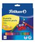 Preview: PELIKAN Buntstifte dünn dreikant 700122 24 Farben