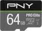 Preview: PNY micro-SDXC Pro Elite 64GB P-SDU64GV31100PRO-GE UHS-I U3 A1 & adapter