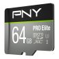 Preview: PNY micro-SDXC Pro Elite 64GB P-SDU64GV31100PRO-GE UHS-I U3 A1 & adapter