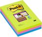 Preview: POST-IT Block Super Sticky 102x152mm 660-3SSUC 3-farbig ass.,3x90Bl.,liniert