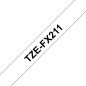 Preview: PTOUCH Flexitape lamin. schwarz/weiss TZe-FX211 zu PT-550 6 mm