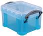 Preview: REALLY USEFUL BOX Kunststoffbox 0,14lt 68501217 transparent blau