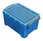 Preview: REALLY USEFUL BOX Kunststoffbox 0,3lt 68501406 transparent blau