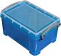 Preview: REALLY USEFUL BOX Kunststoffbox 0,7lt 68501706 transparent blau