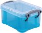 Preview: REALLY USEFUL BOX Kunststoffbox 0,7lt 68501717 transparent blau