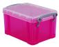 Preview: REALLY USEFUL BOX Kunststoffbox 1,6lt 68507218 transparent pink