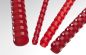 Preview: RENZ Plastikbinderücken 6mm A4 17060221 rot, 21 Ringe 100 Stück