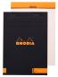 Preview: RHODIA Notizblock A5 162008C blanko schwarz