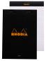 Preview: RHODIA Notizblock A5 166009C liniert schwarz