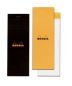 Preview: RHODIA Notizblock schwarz 74x210mm 82009C kariert 80 Blatt