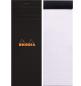 Preview: RHODIA Notizblock schwarz 74x210mm 82009C kariert 80 Blatt