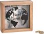 Preview: ROOST Sparkasse Travel the World 10040874 Holz, Glas 15x15x5cm