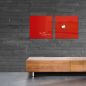 Preview: SIGEL Magnettafel Glas GL114 rot 480x480x15mm