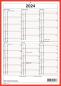 Preview: SIMPLEX Wandkalender 2023 2024 4032040.24 A4,rot/weiss