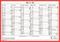 Preview: SIMPLEX Wandkalender 2024 4032140.24 A5,rot/weiss