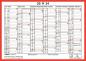 Preview: SIMPLEX Wandkalender 2024 4032240.24 A6,rot/weiss