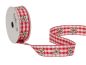 Preview: SPYK Band Cubino 15mm/3m 1324.1554 rot/weiss Karo Edelweiss