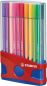 Preview: STABILO Fasermaler Pen 68 6820-04 20er Color Box rot/blau