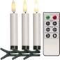 Preview: STAR TRADING LED Baumkerzen Flamme 12cm 12.003-43 weiss, Remote 10 Stück