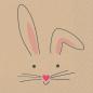 Preview: STEWO Serviette Bunny 2572544328 pink 33x33cm