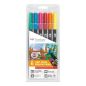 Preview: TOMBOW ABT Dual Brush Pen ABT-6P-3 6er Set Dermatologisch