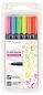 Preview: TOMBOW Kalligraphie Set WS-BH-6P Fudenosuke, 6 Farben Neon