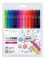 Preview: TOMBOW Fasermaler TwinTone Marker WS-PK-12P-1 Helle F. 12-tlg.