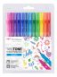 Preview: TOMBOW Fasermaler TwinTone Marker WS-PK-12P-3 Rainbow 12-tlg.