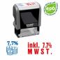 Preview: TRODAT Stempel inkl. 7,7% MwSt. 4912INKLUSIV blau/rot 47x18mm