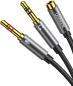 Preview: UGREEN Audio Cable 3.5mm Fem./2 Male 20899 aluminum Case, Black, (BB)