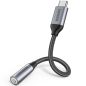 Preview: UGREEN USB-C to 3.5mm headphone 30632 jack adapter 10cm, Grey