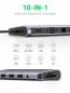 Preview: UGREEN USB-C Hub 10in1 HDMI,VGA,RJ45 80133 3.5mm,SD TF,3xUSB-A, USB-C PD