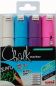 Preview: UNI-BALL Chalk Marker 8mm PWE8M.4C.2 4 Farben, Etui