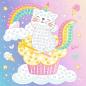 Preview: URSUS Moosgummi Mosaik 8420018 Glitter Kittycorn 25x25cm