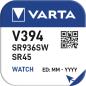 Preview: Varta knopfzelle v394 394101111 sr936sw, sr45 - Varta-394101111-4008496245826-03.jpg