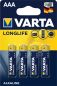 Preview: VARTA Batterie 4103101414 Longlife, AAA/LR03, 4 Stück