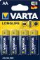 Preview: VARTA Batterie 4106101414 Longlife, AA/LR06, 4 Stück