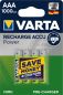 Preview: VARTA Batterie Akku 5703301404 R2U, AAA/HR03, 1000 mAh, 4 S.