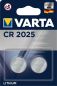 Preview: VARTA Knopfzelle 6025101402 CR2025, 2 Stück