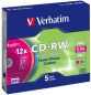 Preview: VERBATIM CD-RW Slim 80MIN/700MB 43167 8-10x color 5 Pcs