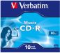 Preview: VERBATIM CD-R Jewel 80MIN/700MB 43365 52x Audio 10 Pcs